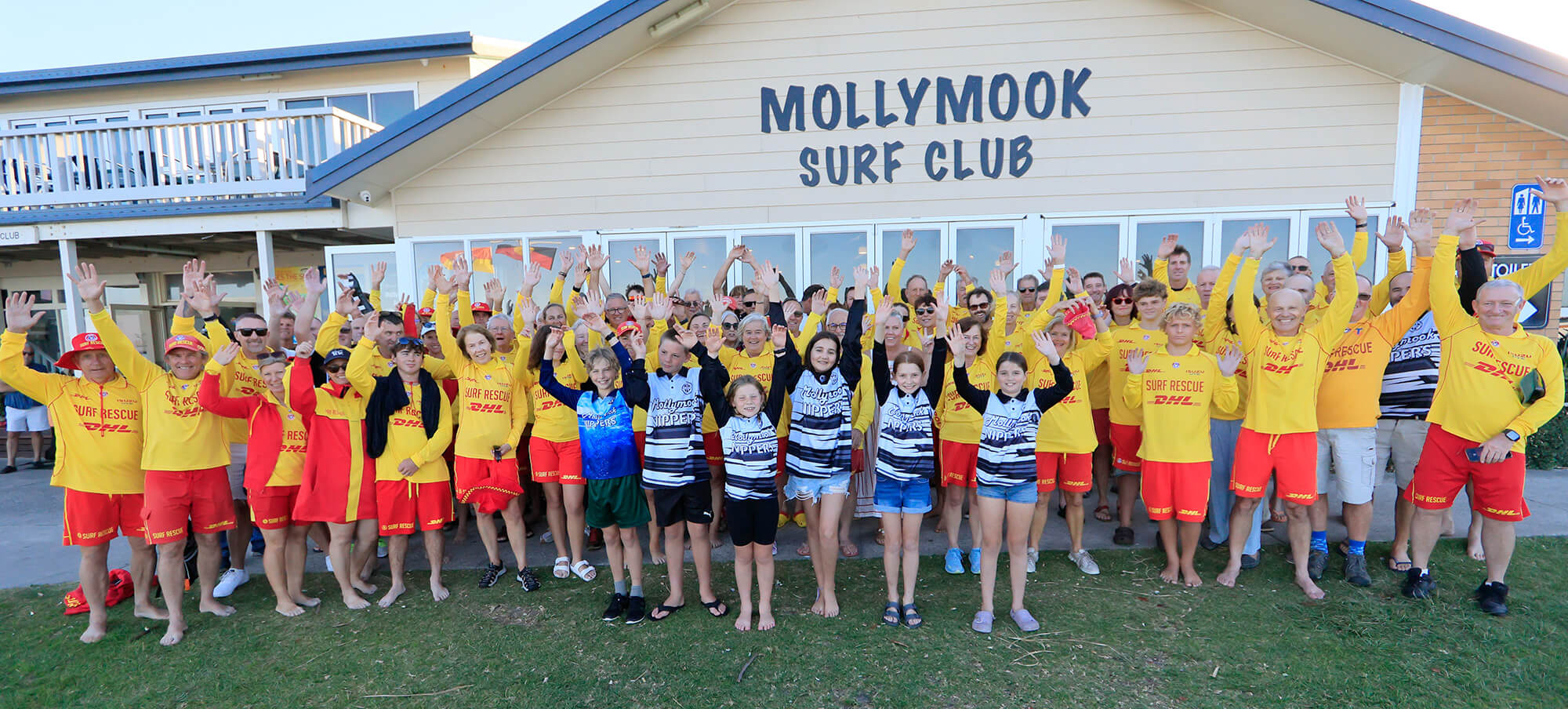 Mollymook surf club members gathered for an end-of-season celebration